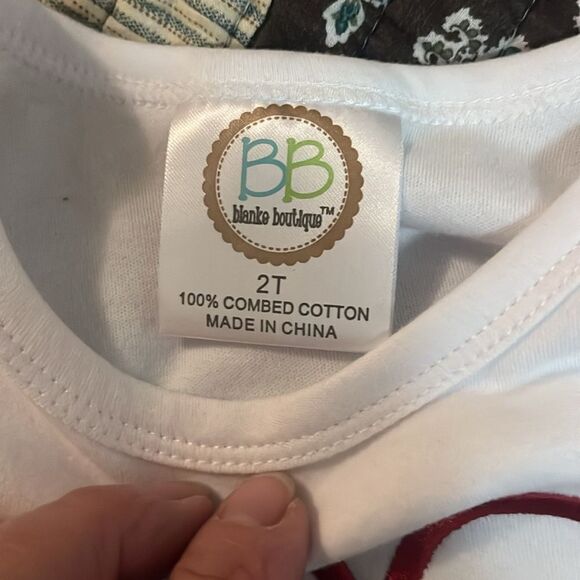 Christmas pants set,B monogrammed initial - Picture 3 of 7